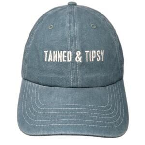 Tanned & Tipsy Slideback Baseball Cap Blue OS Adjustable Primitives By Kathy
